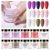 PinPai 13pcs Nail Art Dipping Powder Kit Set Glitter Chrome Rub Pigment Dip Powder For Nail Tips Decoration Dipping Powder Set