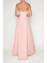 Pink Jumpsuits Evening Dresses Formal Occasion Dresses Beautiful Back Sexy Engagement Sweetheart Sleeveless Detachable Bow Train