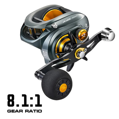 Piscifun Alijoz 400 Baitcaster Fishing Reels 38lbs Max Drag 8+1 Bearings Aluminum Frame Freshwater Saltwater Fishing Reels