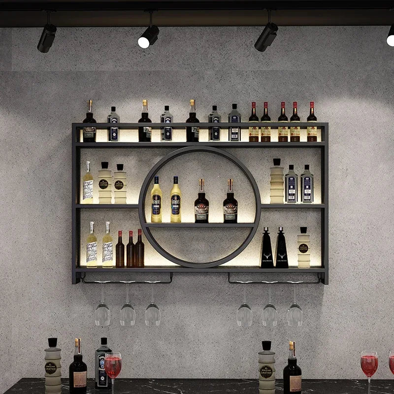 Plane Display Wine Rack Free Standing Modern Wall Liquor Store Gold Wine Rack Display Large Luxury Botellero Vino Decoration