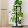 Plant Shelves Iron Potted Flower Plant Stand Rack Multiple Flower Pot Holder Shelf Indoor Outdoor Planter Display Organizer