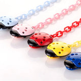 Plastic Pacifiers Clip Leashes Cartoon Five-Star Ladybug Case Chain Anti-Drop Baby Fake Teether Nipple Holder Speenkoord 24cm