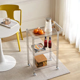 Plastics Transparent Salon Trolleys Serving Storage Waterproof Wheel Cart Square Unusual Muebles De Cocina Dinning Set Furniture