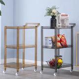 Plastics Transparent Salon Trolleys Serving Storage Waterproof Wheel Cart Square Unusual Muebles De Cocina Dinning Set Furniture