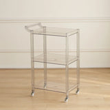 Plastics Transparent Salon Trolleys Serving Storage Waterproof Wheel Cart Square Unusual Muebles De Cocina Dinning Set Furniture