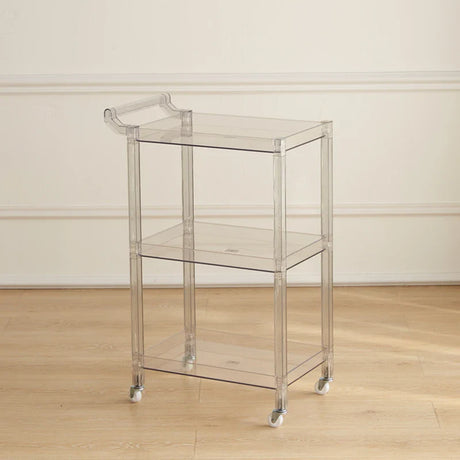 Plastics Transparent Salon Trolleys Serving Storage Waterproof Wheel Cart Square Unusual Muebles De Cocina Dinning Set Furniture