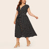 Plus Size Dress Woman 2023 Summer Short Sleeve Oversized Long Dress Sexy Loose Female Elegant Vestidos Print Casual Midi Dress