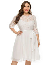 Plus Size Fashional Lace Chiffon Party Evening Formal Dresses For Women