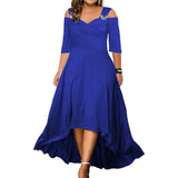 Plus Size Formal Occas Dress for Women 2024 Spring Summer Elegant Evening Party Large Size Sexy Slim Mini Vestidos Long Skirt