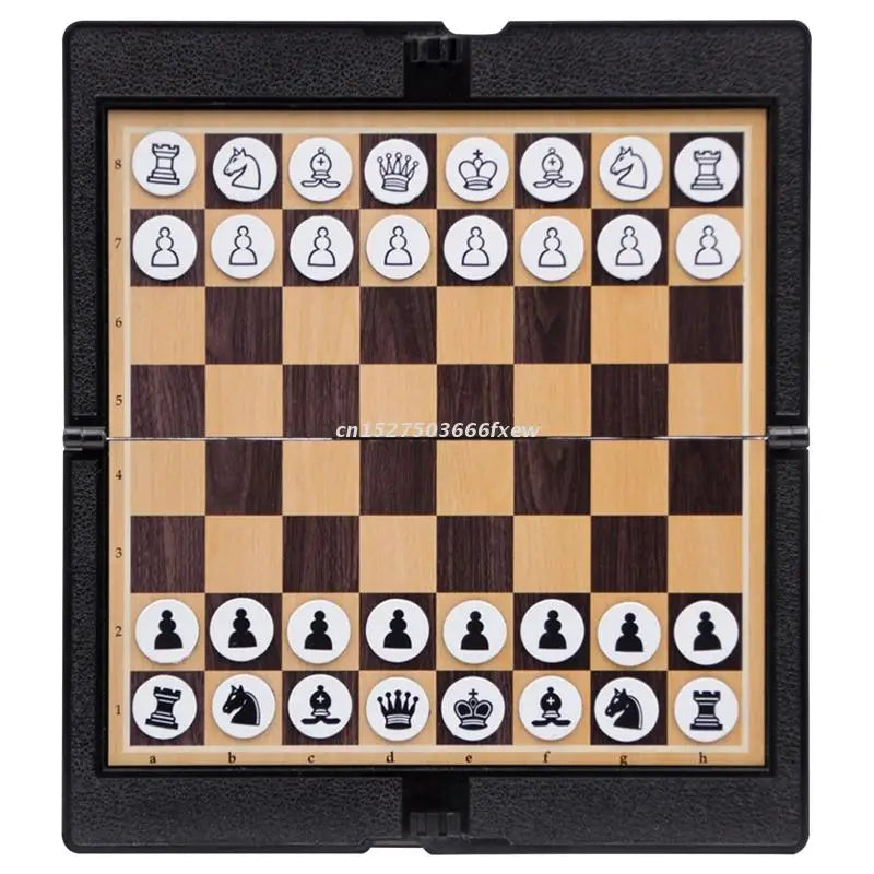 Pocket Chess Folding Board Interactive Travel Portable Entertainment Magnetic Chessman Indoor Outdoor Game Easy to Carry