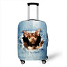 Pocket Dog Luggage Cover Thick Denim Luggage Protective Cover18-32 Inch Trolley Case Suitcase Case Dust Cover Travel Accessories