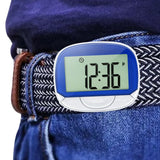 Pocket Pedometer Step Counter Step Counter With Built-in Clip Large Screen Step Counter With 21/24Hours Clock To Track Steps