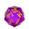 Poludie 1pc Crystal 55mm D20 Dice 20 Sides Large Size Polyhedral Dice for Role-Play Game D&D Bar Pub Party RPG Board Games