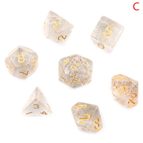 Polyhedral 7-Dice Two-Tone Swirl-DND Dice Set for RPG/MTG D4 D6 D8 D10 D% D12 D20 Dice Games 7pcs/set Family Party Board Games