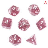 Polyhedral 7-Dice Two-Tone Swirl-DND Dice Set for RPG/MTG D4 D6 D8 D10 D% D12 D20 Dice Games 7pcs/set Family Party Board Games