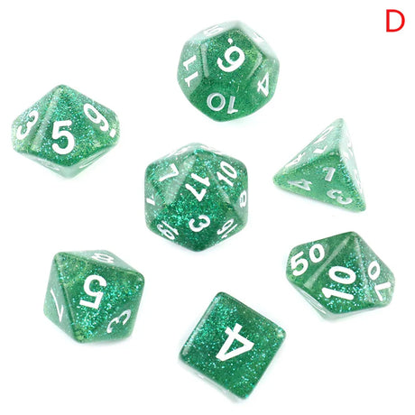 Polyhedral 7-Dice Two-Tone Swirl-DND Dice Set for RPG/MTG D4 D6 D8 D10 D% D12 D20 Dice Games 7pcs/set Family Party Board Games