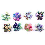 Polyhedral 7-Dice Two-Tone Swirl-DND Dice Set for RPG/MTG D4 D6 D8 D10 D% D12 D20 Dice Games 7pcs/set Family Party Board Games