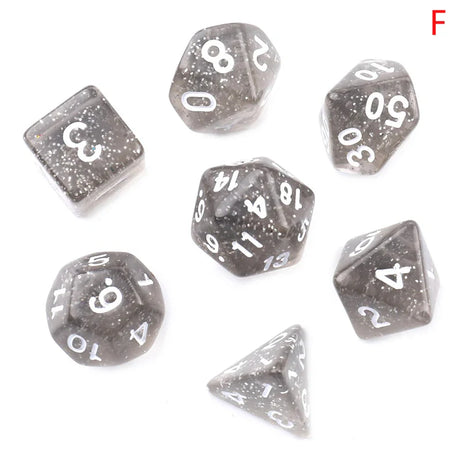 Polyhedral 7-Dice Two-Tone Swirl-DND Dice Set for RPG/MTG D4 D6 D8 D10 D% D12 D20 Dice Games 7pcs/set Family Party Board Games