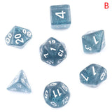 Polyhedral 7-Dice Two-Tone Swirl-DND Dice Set for RPG/MTG D4 D6 D8 D10 D% D12 D20 Dice Games 7pcs/set Family Party Board Games