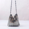 Popular metal sequins with large capacity mobile phone crossbody chain bag DIY handmade bag for women's fashion trend