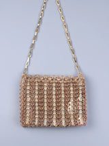 Popular metal sequins with large capacity mobile phone crossbody chain bag DIY handmade bag for women's fashion trend