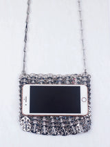 Popular metal sequins with large capacity mobile phone crossbody chain bag DIY handmade bag for women's fashion trend