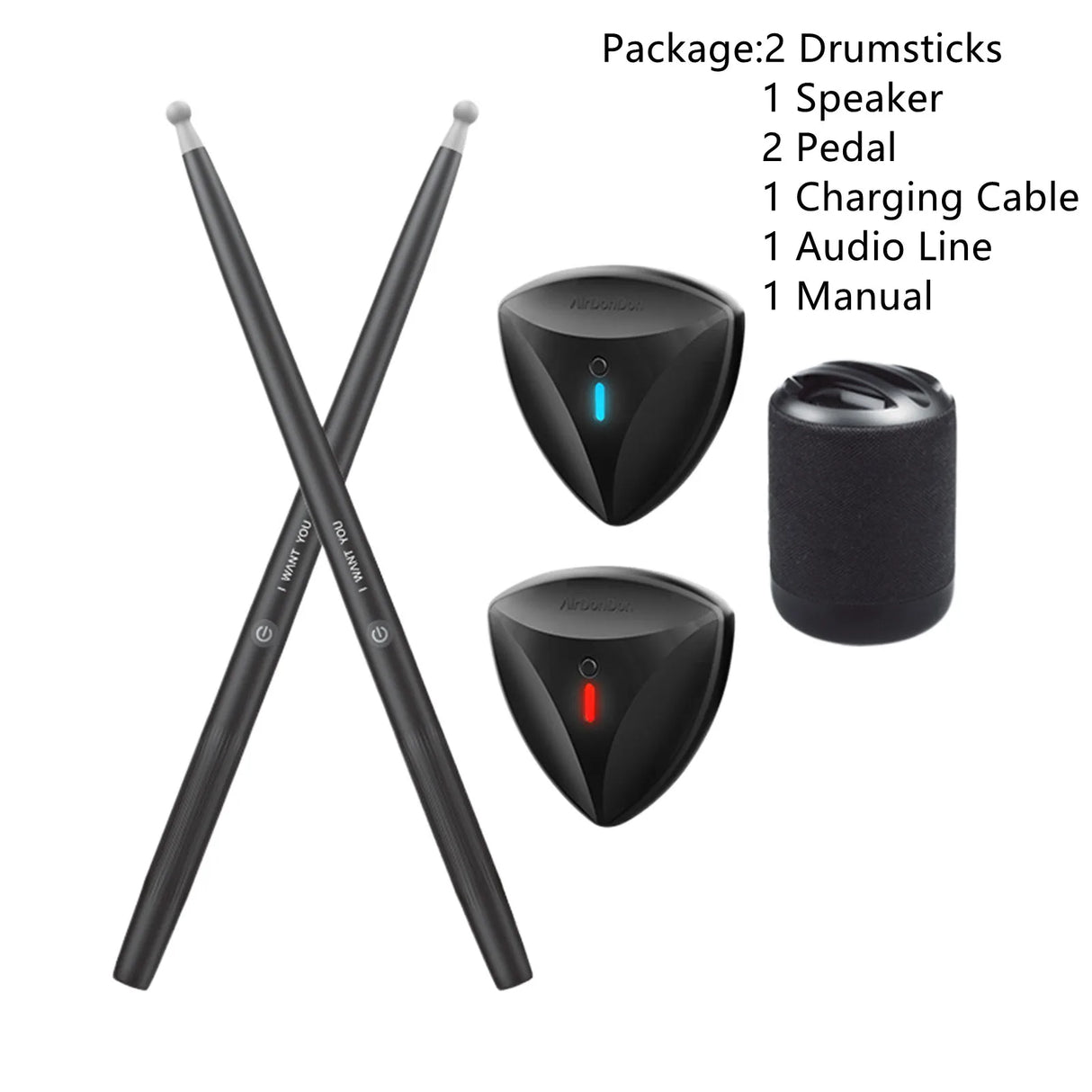 Portable Air Electronic Drum Somatosensory Drum Kit with Drumsticks Electronic Drum Kit for Kids Beginners Children