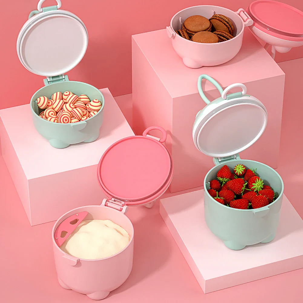 Portable Baby Food Storage Box Milk Powder Essential Cereal Cartoon Infant Toddler Snacks Container Formula Dispenser Storager