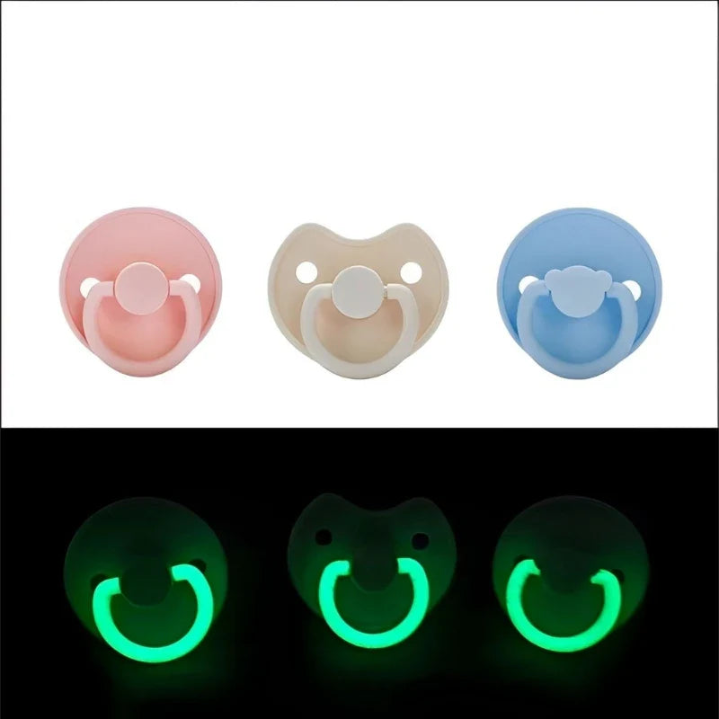 Portable Baby Pacifier BPA Free  Soother Silicone Luminous Pacifier Multi-pattern Design for Boys Girls Durable