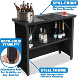 Portable Bar Table - Mobile Bartender Station for Events Carry Case - Standard or LED Tables