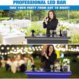 Portable Bar Table - Mobile Bartender Station for Events Carry Case - Standard or LED Tables