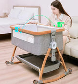 Portable Bed Guard Baby Bedside Crib Aluminum Alloy Folding Bed Portable Cradle for Baby Bed Mobile Baby Things Cribs