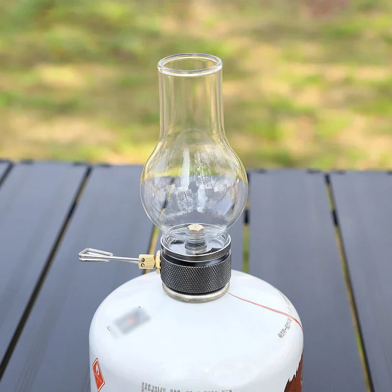 Portable Camping Gas Candle Lamp Light Compact Butane Gas Light Outdoor Use for Camping Fishing Picnic Night Light Gas Lamp