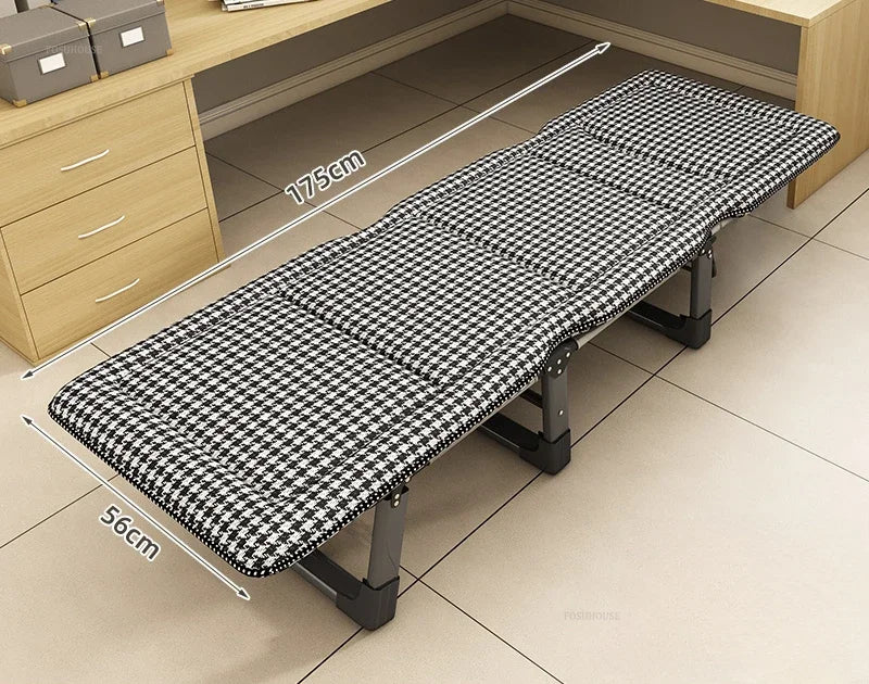 Portable Cotton Folding Bed for Company European Adjustable Backrest Beds Light Luxury Simple Design Folding Bed for Camping