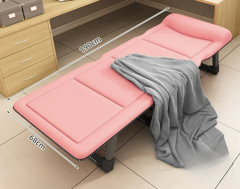 Portable Cotton Folding Bed for Company European Adjustable Backrest Beds Light Luxury Simple Design Folding Bed for Camping