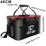 Portable EVA Fishing Bag Collapsible Fishing Bucket Live Fish Box Camping Water Container Pan Basin Tackle Storage Bag No Pump