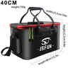 Portable EVA Fishing Bag Collapsible Fishing Bucket Live Fish Box Camping Water Container Pan Basin Tackle Storage Bag No Pump