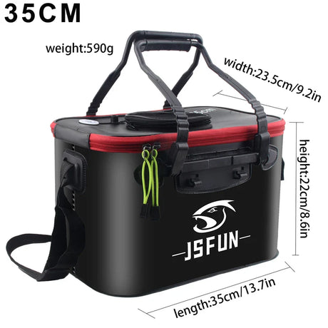 Portable EVA Fishing Bag Collapsible Fishing Bucket Live Fish Box Camping Water Container Pan Basin Tackle Storage Bag No Pump