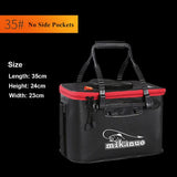 Portable EVA Fishing Bag Collapsible Fishing Bucket Live Fish Box Camping Water Container Pan Basin Tackle Storage Bag No Pump