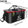 Portable EVA Fishing Bag Collapsible Fishing Bucket Live Fish Box Camping Water Container Pan Basin Tackle Storage Bag No Pump