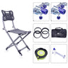 Portable Fishing Chair Folding Fish Chair 180 Degree Adjustable Backrest Four-leg Recliner Aluminum Alloy Camping Chair Stool