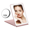 Portable Foldable Travel Makeup Mirror With Led Light Infinity  Bedroom Tocador Vanity Mirrors Cute Make Up Tools  Accessories