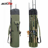 Portable Folded Fishing Rod Bag Multifunction Fishing Tackle Tools Storage Pack Cylinder Outdoor Fishing Gear Shoulder Bags X336