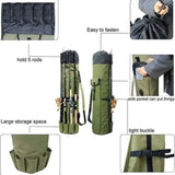 Portable Folded Fishing Rod Bag Multifunction Fishing Tackle Tools Storage Pack Cylinder Outdoor Fishing Gear Shoulder Bags X336