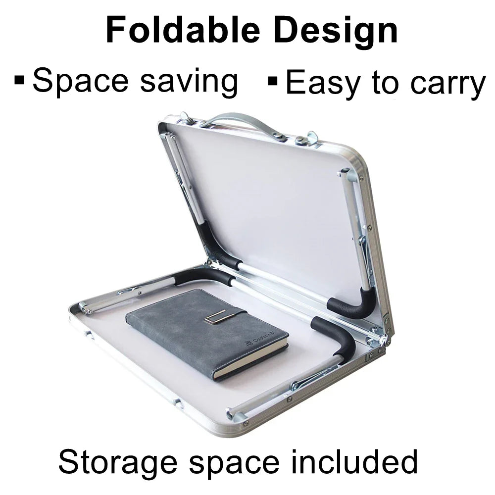 Portable Folding Laptop Desk, Mini Foldable Camping Table, Folding Picnic Table with Storage Space, Mini Lap Desk Reading Holder