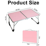 Portable Folding Laptop Desk, Mini Foldable Camping Table, Folding Picnic Table with Storage Space, Mini Lap Desk Reading Holder