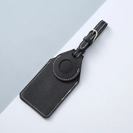 Portable Luggage Tag Travel Accessories Suitcase Name Tag Label PU Leather Baggage Boarding Bag Identifier Card Holder