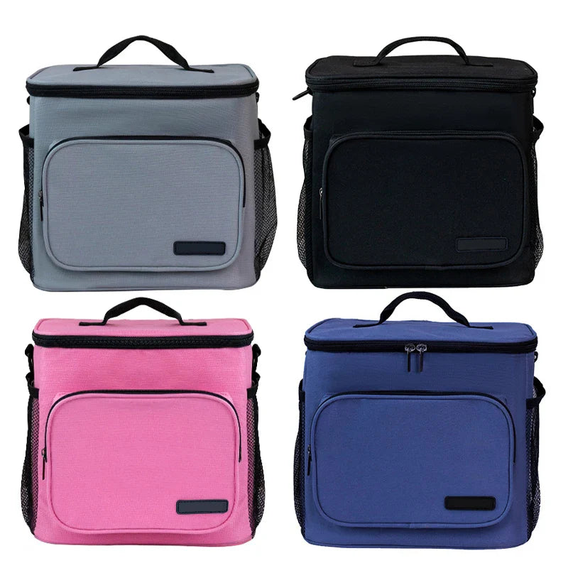 Portable Lunch Bag Food Thermal Box Durable Waterproof Office Cooler Lunchbox With Shoulder Strap Organizer Insulated Case