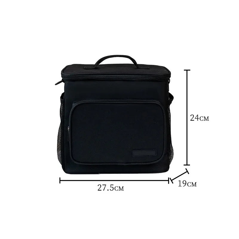 Portable Lunch Bag Food Thermal Box Durable Waterproof Office Cooler Lunchbox With Shoulder Strap Organizer Insulated Case