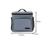 Portable Lunch Bag Food Thermal Box Durable Waterproof Office Cooler Lunchbox With Shoulder Strap Organizer Insulated Case